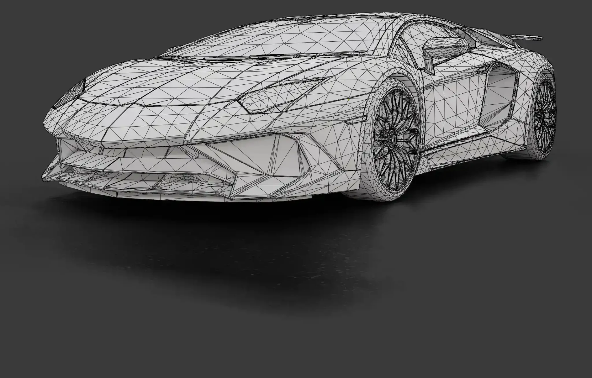 3D Wireframe eines Supersportwagen