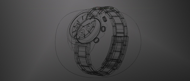 Design-Konzept einer Uhr für eine Animation